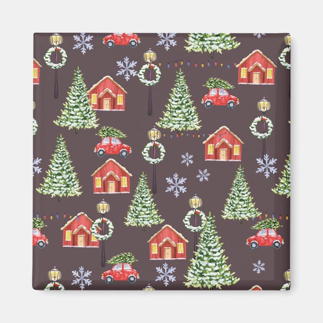 Merry Slothmas Sloth Cute Julafton jul Magnet (Framsidan)