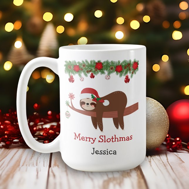 Merry Slothmas Sloth jul Mugg (Skapare uppladdad)