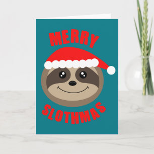 Merry Slothmas Sloth Julafton julkort Helgkort