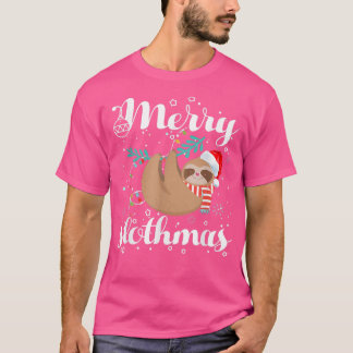 Merry Slothmas T jul Pajama for Sloth Älskare T Shirt