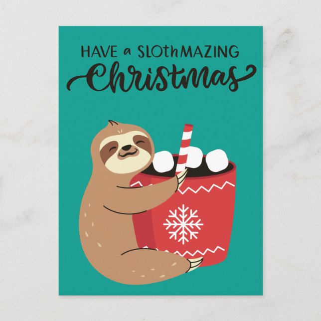 Merry Slothmas vykort (Framsida)