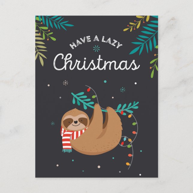 Merry Slothmas vykort (Framsida)
