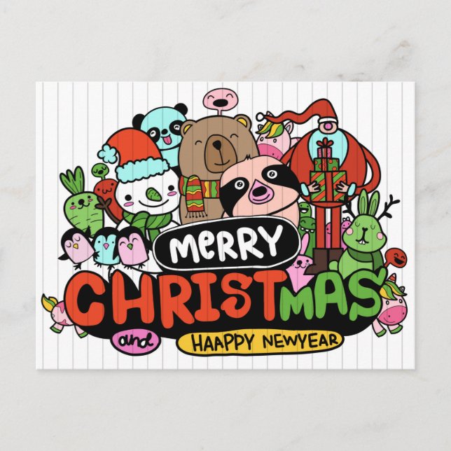 Merry Slothmas vykort (Framsida)