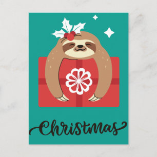 Merry Slothmas vykort