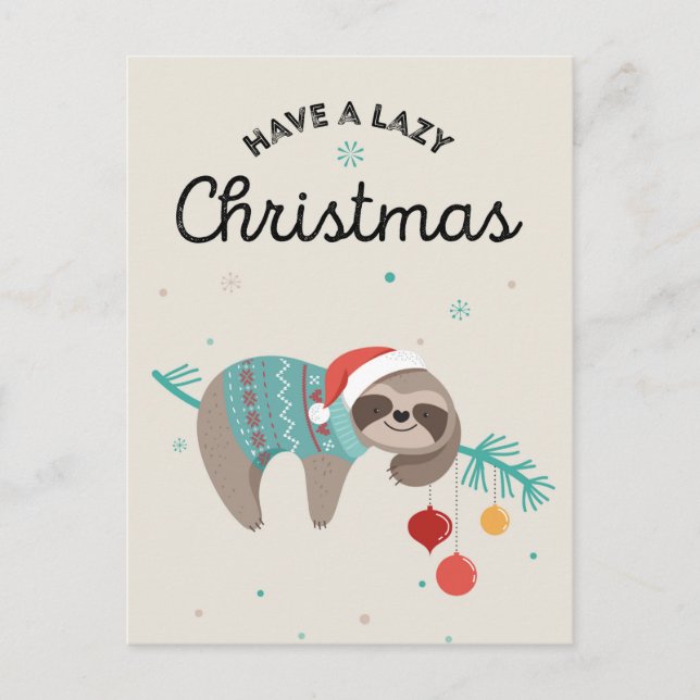 Merry Slothmas vykort (Framsida)