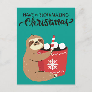 Merry Slothmas vykort