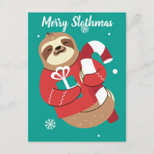 Merry Slothmas vykort