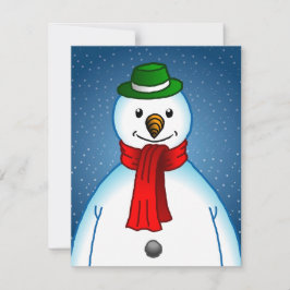 Merry Snögubbe Julkort