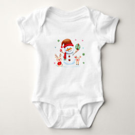 Merry Snögubbe och Bright Baby renar T Shirt