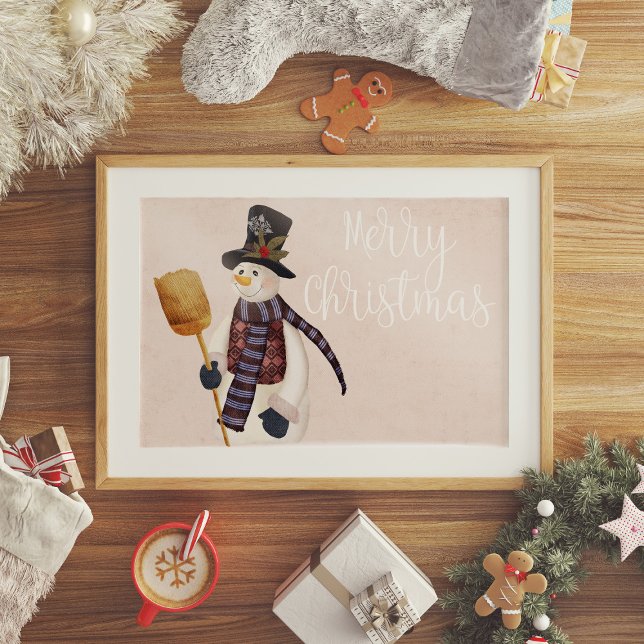 Merry Snögubbe Poster (Skapare uppladdad)