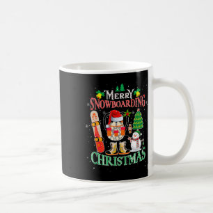 Merry Snowboarding jul Santa Hat Costume Sno Kaffemugg
