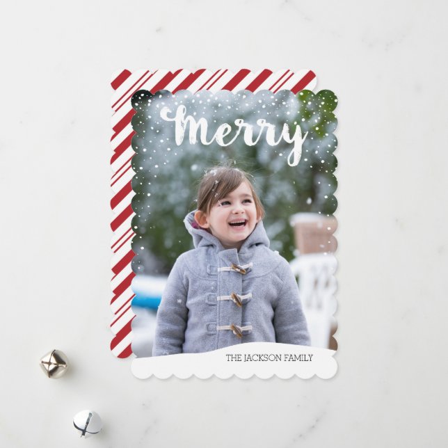 Merry Snowfall Collection Julkort (Fram/Back In Situ)