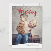 Merry Snowfall Collection Red Photo jul
