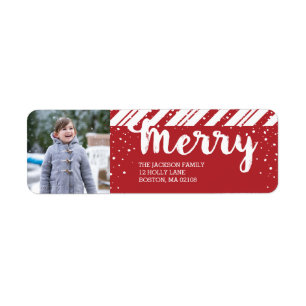 Merry Snowfall Collection Returadress Etikett