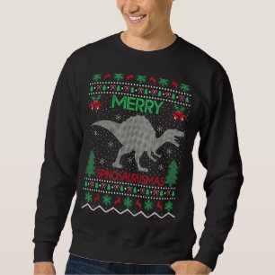 Merry Spinosaurus Julafton Ugly Spinosaurus jul Lång Ärmad Tröja
