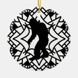 Merry Squatch-mas Bigfoot-jul Julgransprydnad Keramik