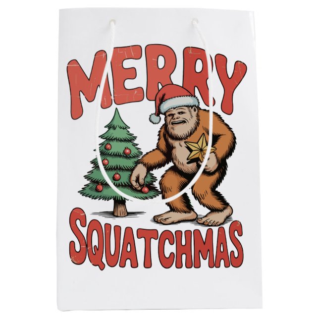 Merry Squatchmas Bigfoot Sasquatch Julgran (Framsidan)