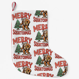 Merry Squatchmas Bigfoot Sasquatch Julgran Liten Julstrumpa