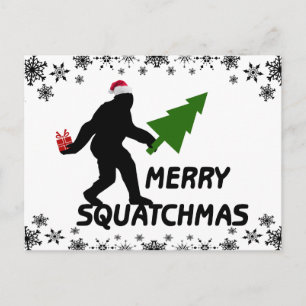 Merry Squatchmas Helg Vykort