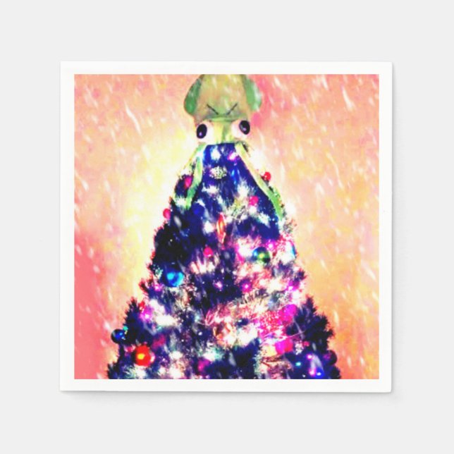 Merry Squid mas Squid Julgran Pappersservett (Framsidan)