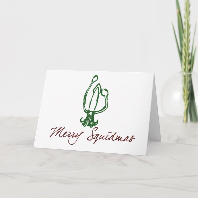 Merry Squidmas Helgkort (Framsida)