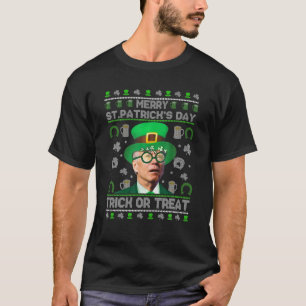 Merry St patrick's day Bus eller godis Biden Lepre T Shirt