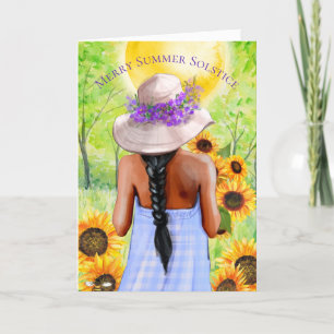 Merry Summer Solstice Litha Wiccan Sabbat Helgkort