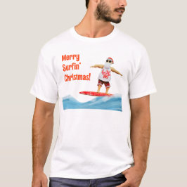 Merry Surfin jultomten på yfboard T Shirt