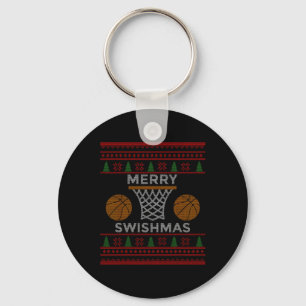 Merry Swishmas Bysketbyll Roligt Coola Boy Nyckelring