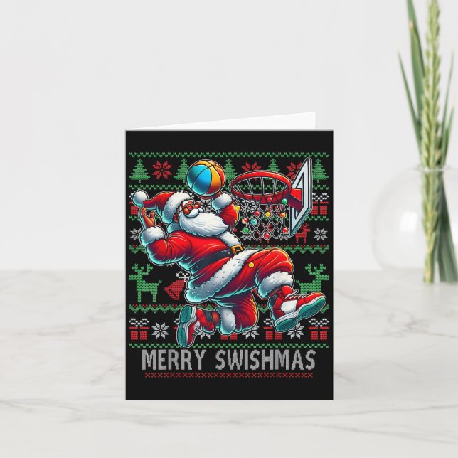 Merry Swishmas jul Basketball Ugly Youth Swe Kort (Framsida)