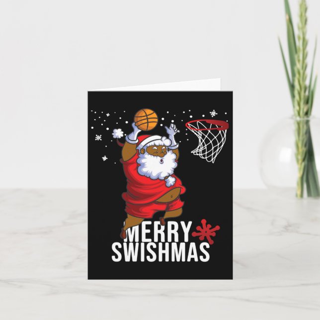 Merry Swishmas Santa Bysketbyll jul Pajamas Kort (Framsida)