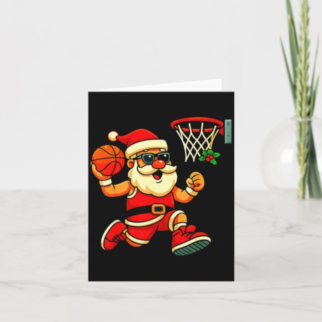 Merry Swishmas Ugly Christmas Sweater Basketball C Kort (Framsida)