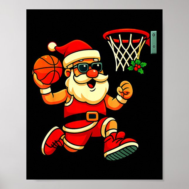 Merry Swishmas Ugly Christmas Sweater Basketball C Poster (Framsidan)