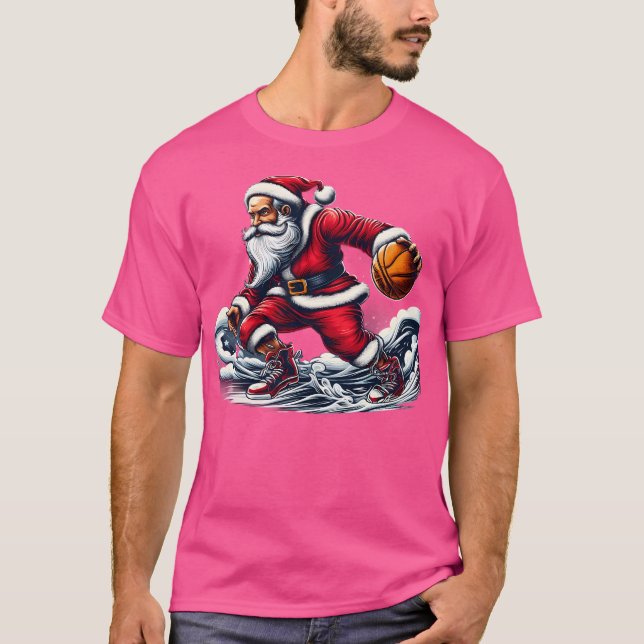 Merry Swishmas Ugly jul Basketball jul T Shirt (Framsida)