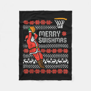 Merry Swishmas Ugly jul Sweater Bysketll Paj Fleecefilt