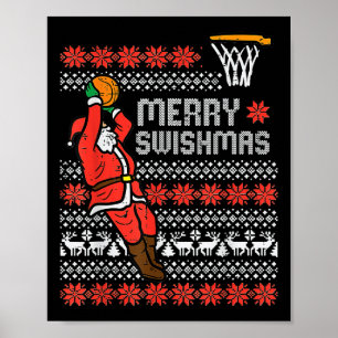 Merry Swishmas Ugly jul Sweater Bysketll Paj Poster