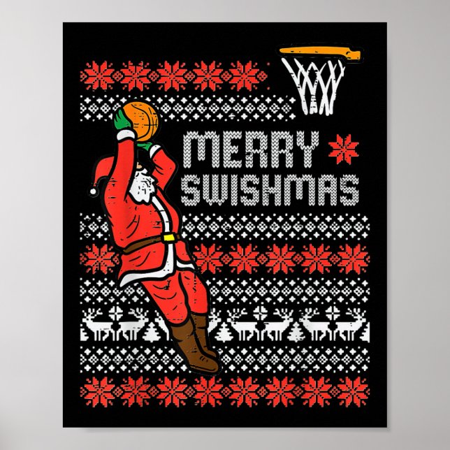 Merry Swishmas Ugly jul Sweater Bysketll Paj Poster (Framsidan)