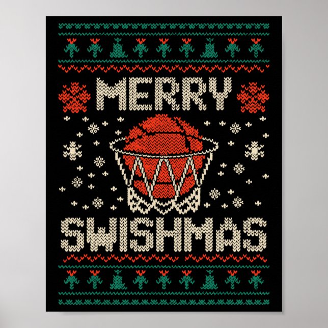 Merry Swishmas Ugly jul Sweater Bysketll Poster (Framsidan)