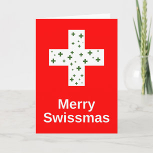 Merry Swissmas! Schweiziska julhälsningar Kort