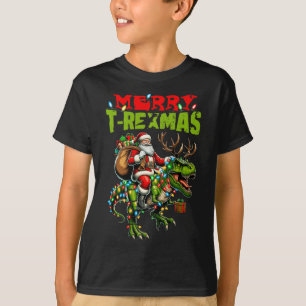Merry T-rexmas jul Julafton T Rex Dinosaur Älskare T Shirt