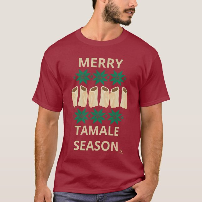 Merry Tamale Season Cheeky Helgdag Simple Stil T Shirt (Framsida)