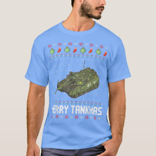 Merry Tankmas Arméns Tank för militära slag Funny  T Shirt
