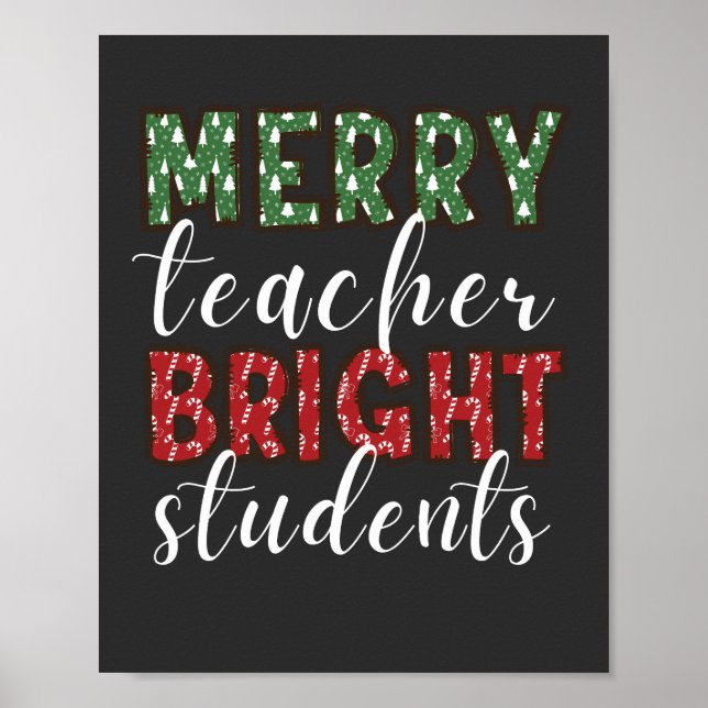 Merry Teacher Bright Studenter jul Poster (Framsidan)