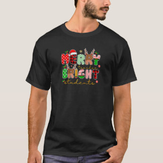 Merry Teacher Bright Studenter julklapp Groov T Shirt