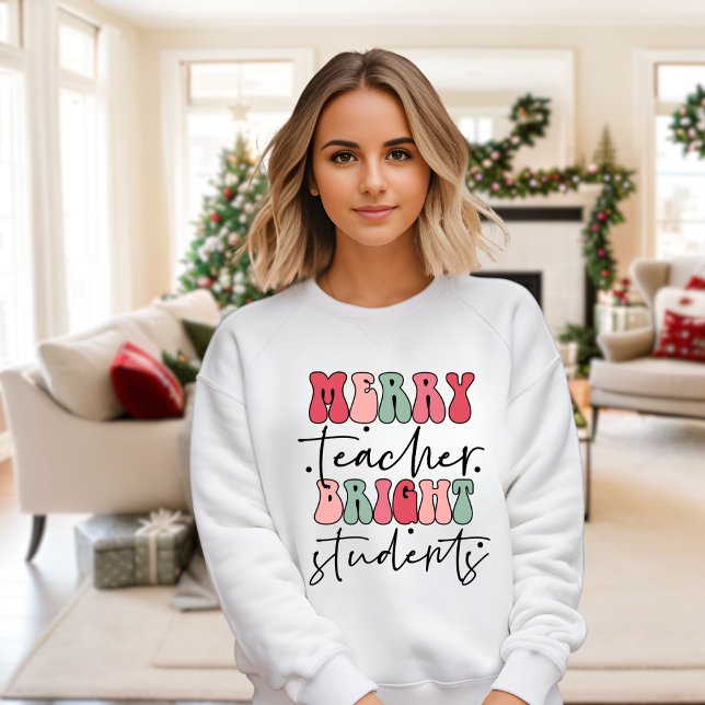 Merry Teacher Bright Studenter jullärare T Shirt (Skapare uppladdad)