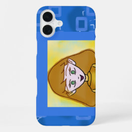 Merry Tecknad Blue Geometric Phone Case