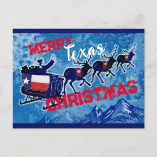 Merry Texas flagga julvykort Helg Vykort