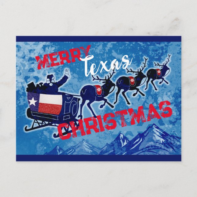 Merry Texas flagga julvykort Helg Vykort (Framsida)