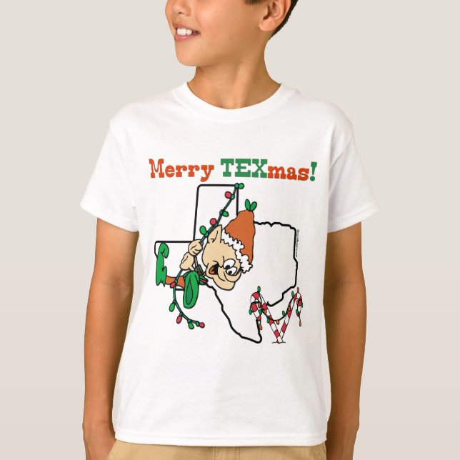 Merry Texmas jul T-shirt (Framsida)