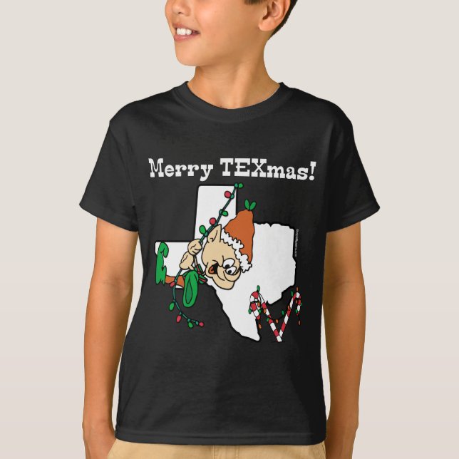 Merry Texmas jul T-shirt (Framsida)
